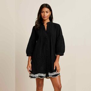 NWT Michael Kors Balloon Sleeve Eyelet Embroidered Dress